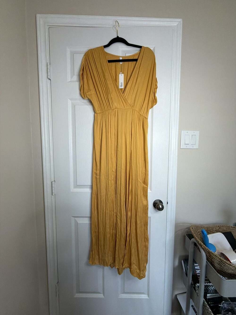 Glam Wrap Me Up Mango Jumpsuit